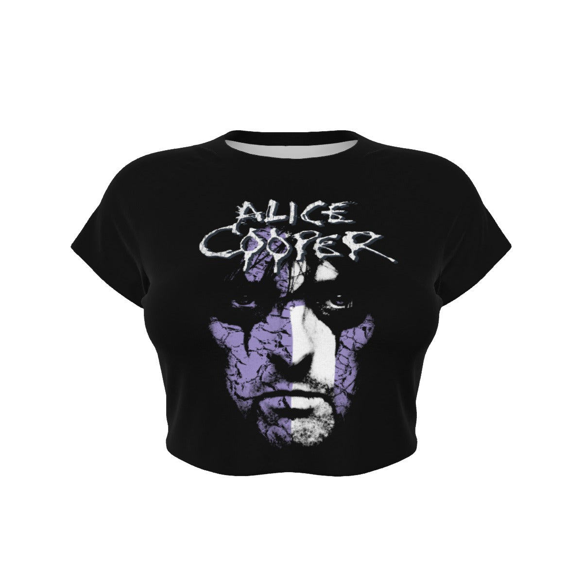 MERCHMOMENT Alice Cooper Vintage Look Women's Crop Top [Apparel]
