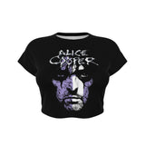 MERCHMOMENT Alice Cooper Vintage Look Women's Crop Top [Apparel]