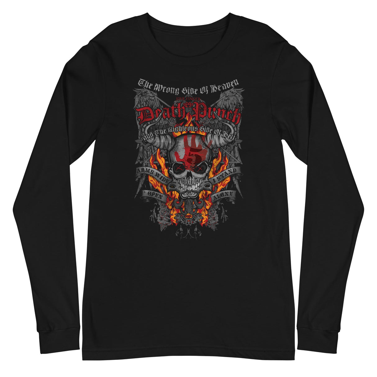 MERCHMOMENT Five Finger Death Punch - Wrong or Righteous Long Sleeve T-Shirt [Apparel]