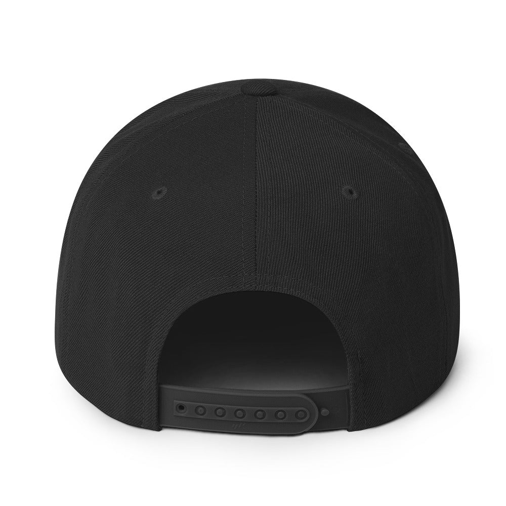 Ghost Classic Logo White Embroidered Snap Back Hat ()