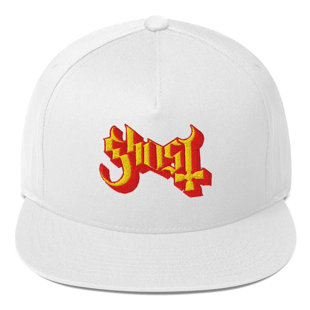 Ghost Logo Embroidered Snapback Hat ()