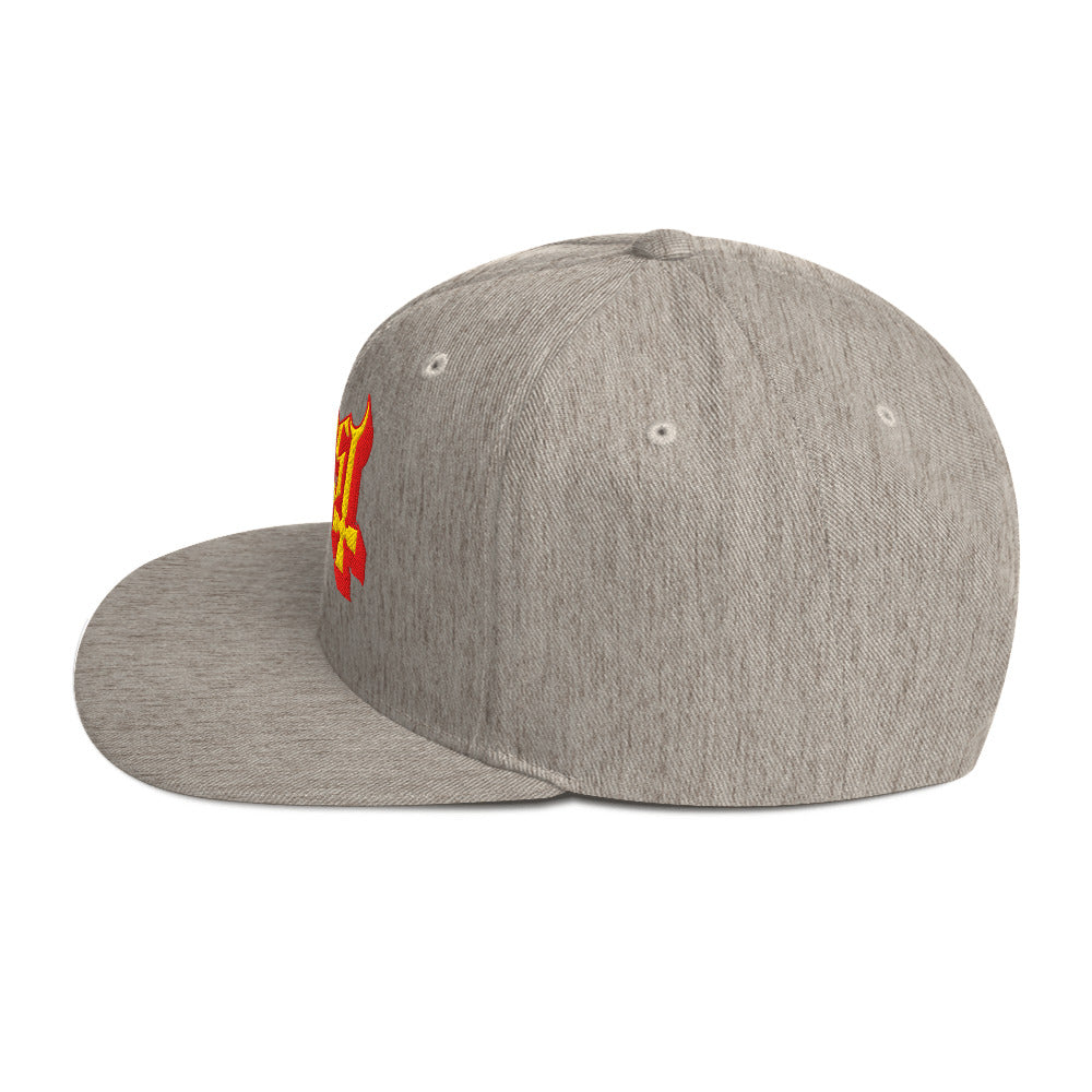 Ghost Logo Embroidered Snapback Hat ()