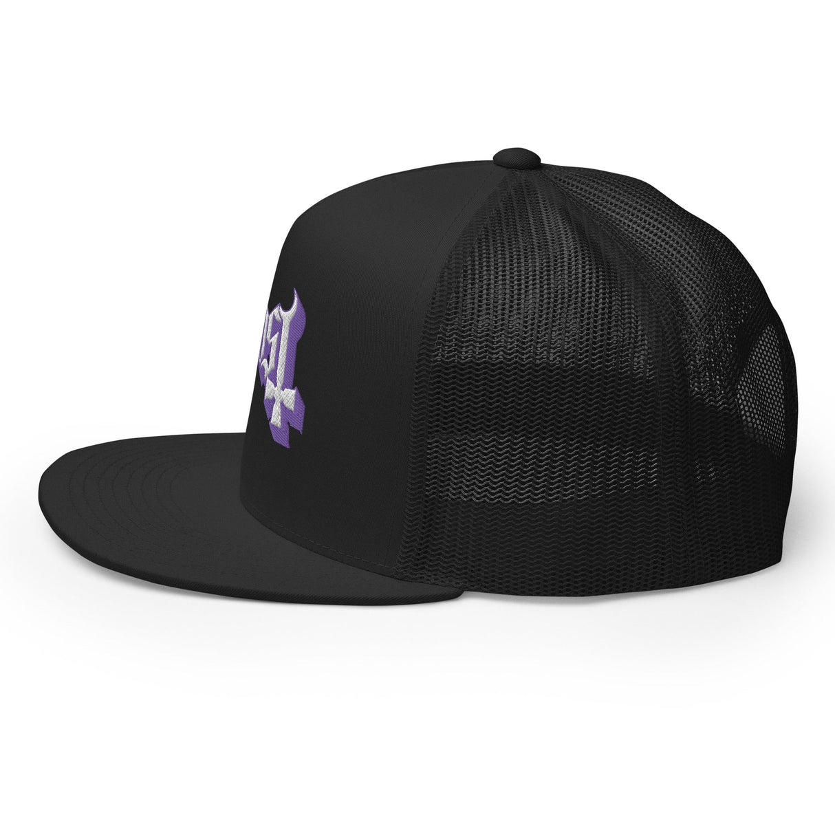 Ghost Purple Logo Embroidered Trucker Hat ()