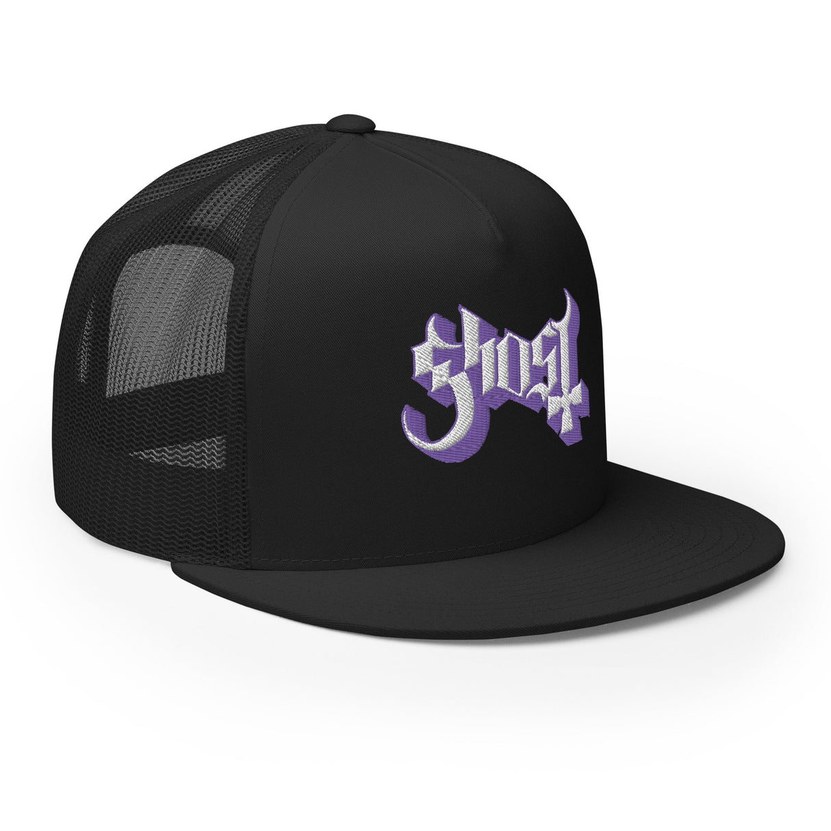 Ghost Purple Logo Embroidered Trucker Hat ()