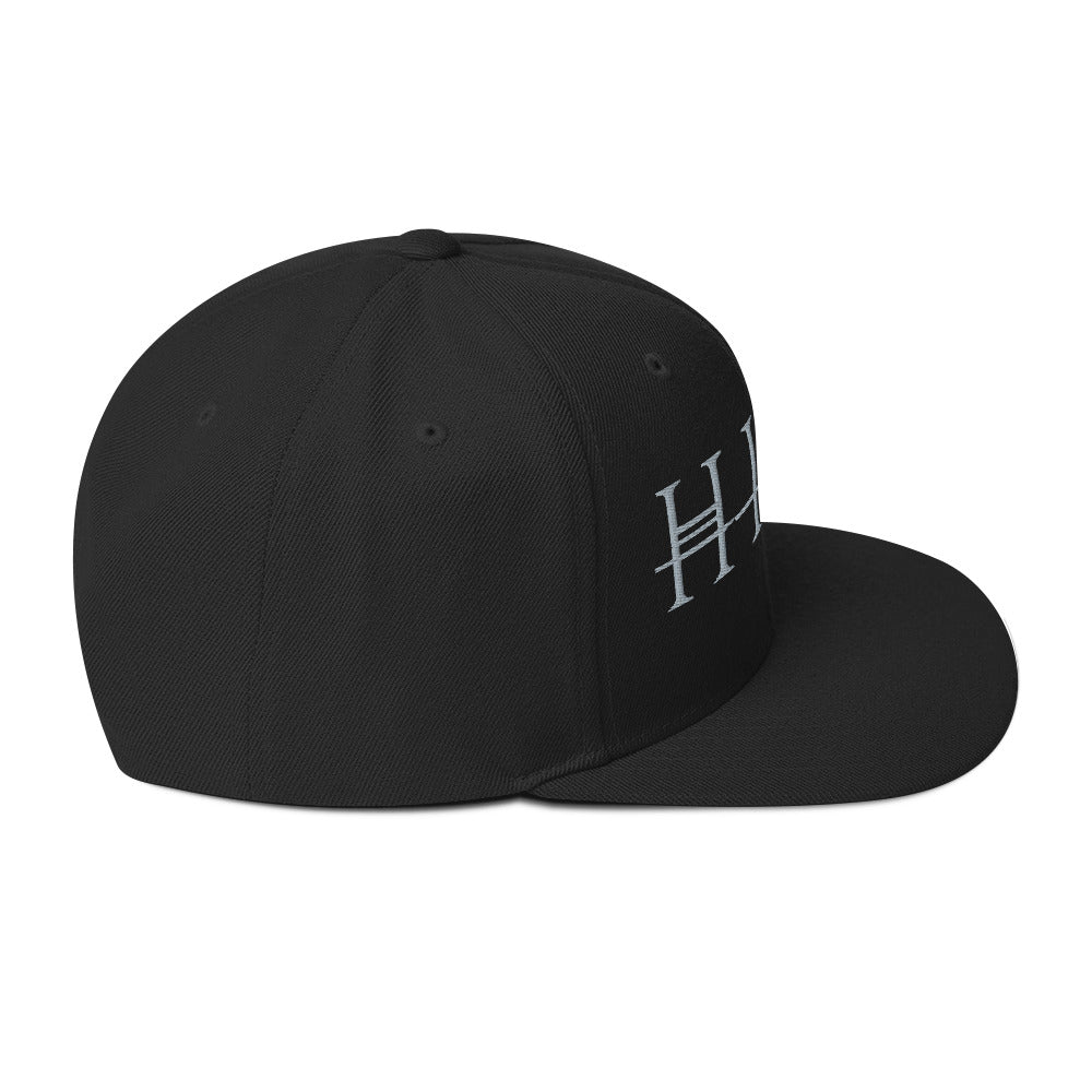 HIM Classic Logo Black Embroidered Snap Back Hat ()