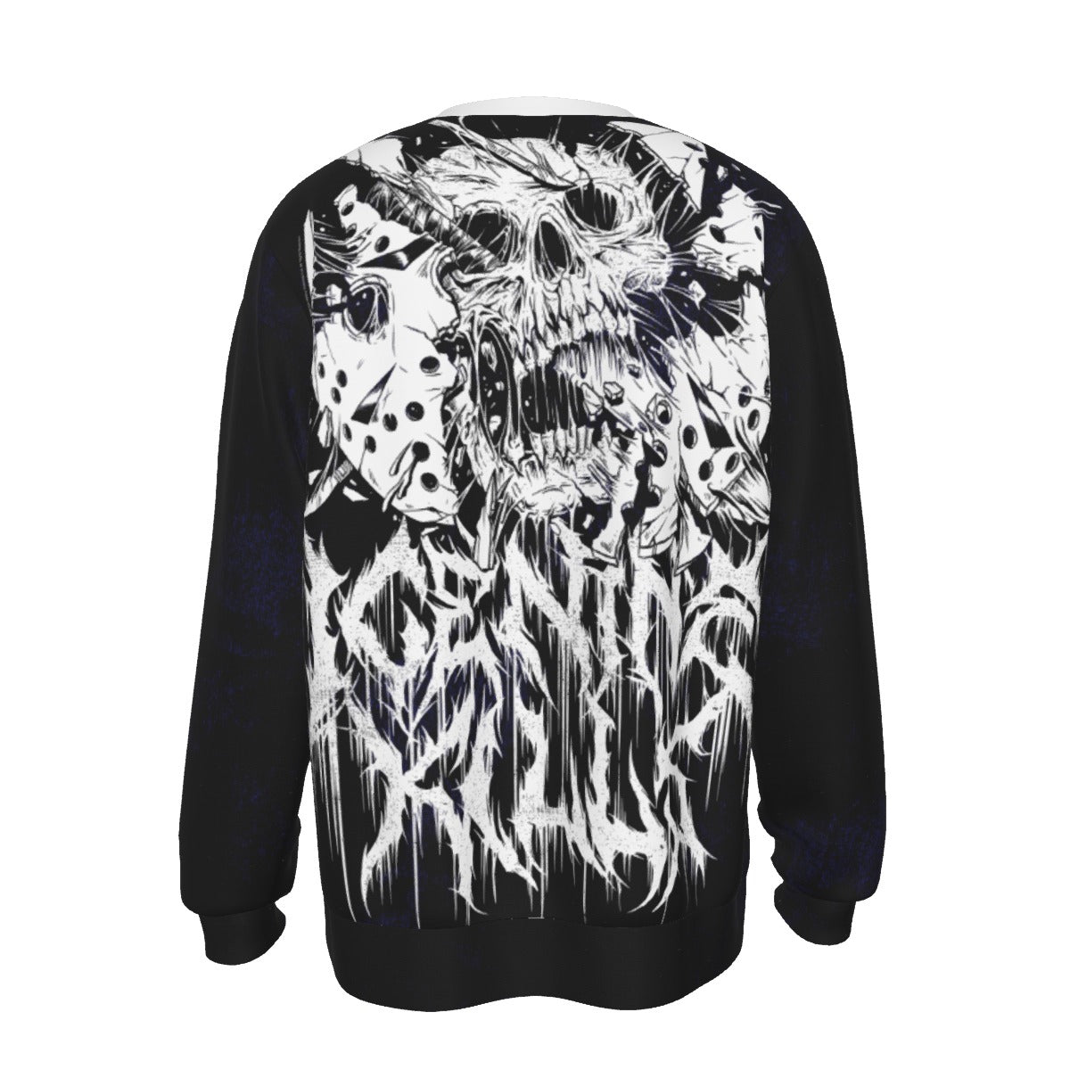 MERCHMOMENT Ice Nine Kills Jason Skull All Over Print Sweatshirt [Apparel]
