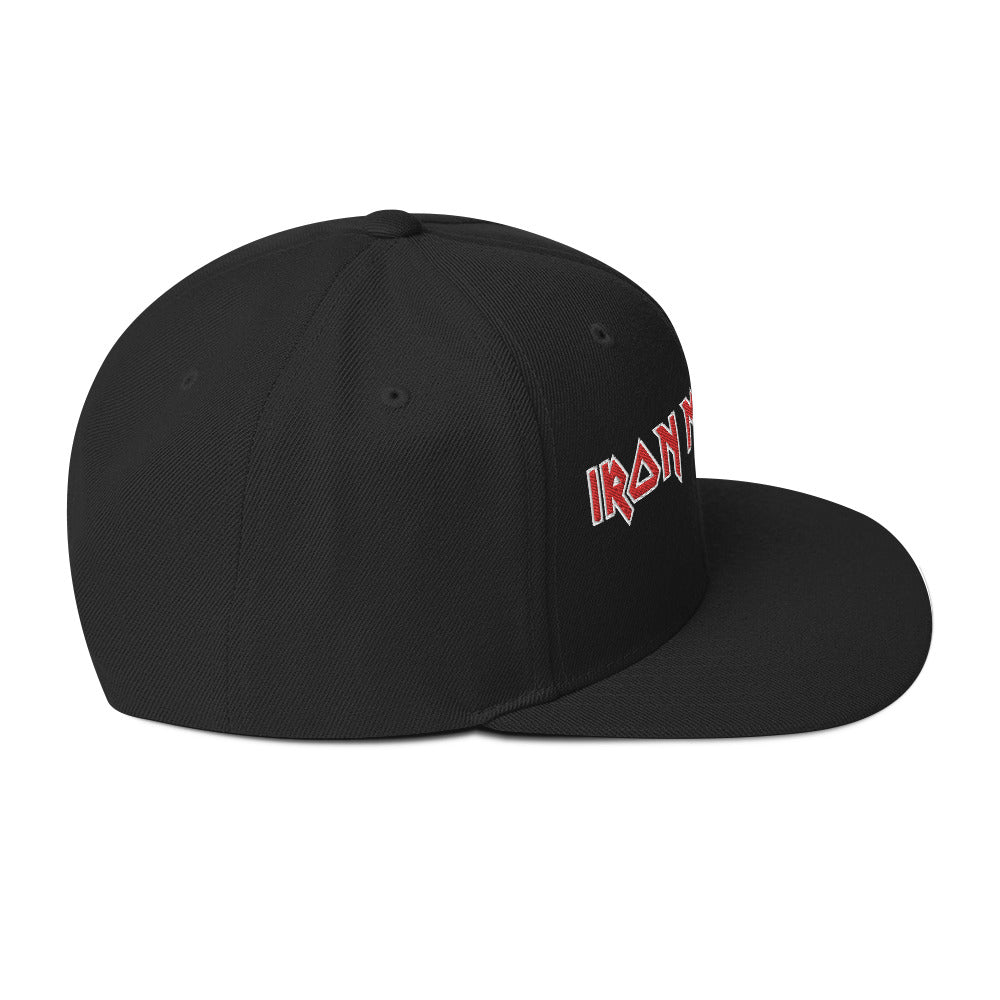 Iron Maiden Classic Logo Black Embroidered Snap Back Hat ()