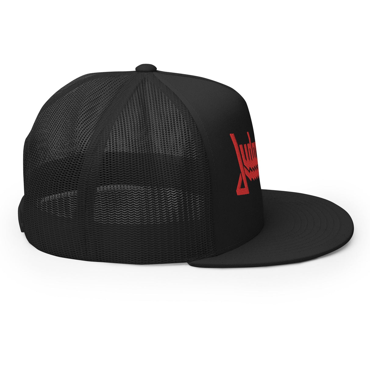 MERCHMOMENT Judas Priest Electric Red Logo Embroidered Trucker Hat [Apparel]