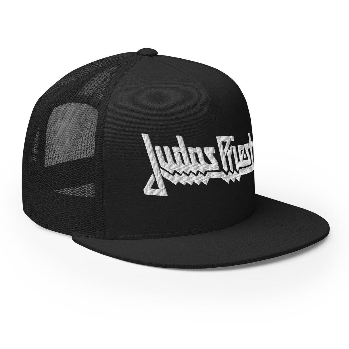 Judas Priest Electric White Logo Embroidered Trucker Hat ()