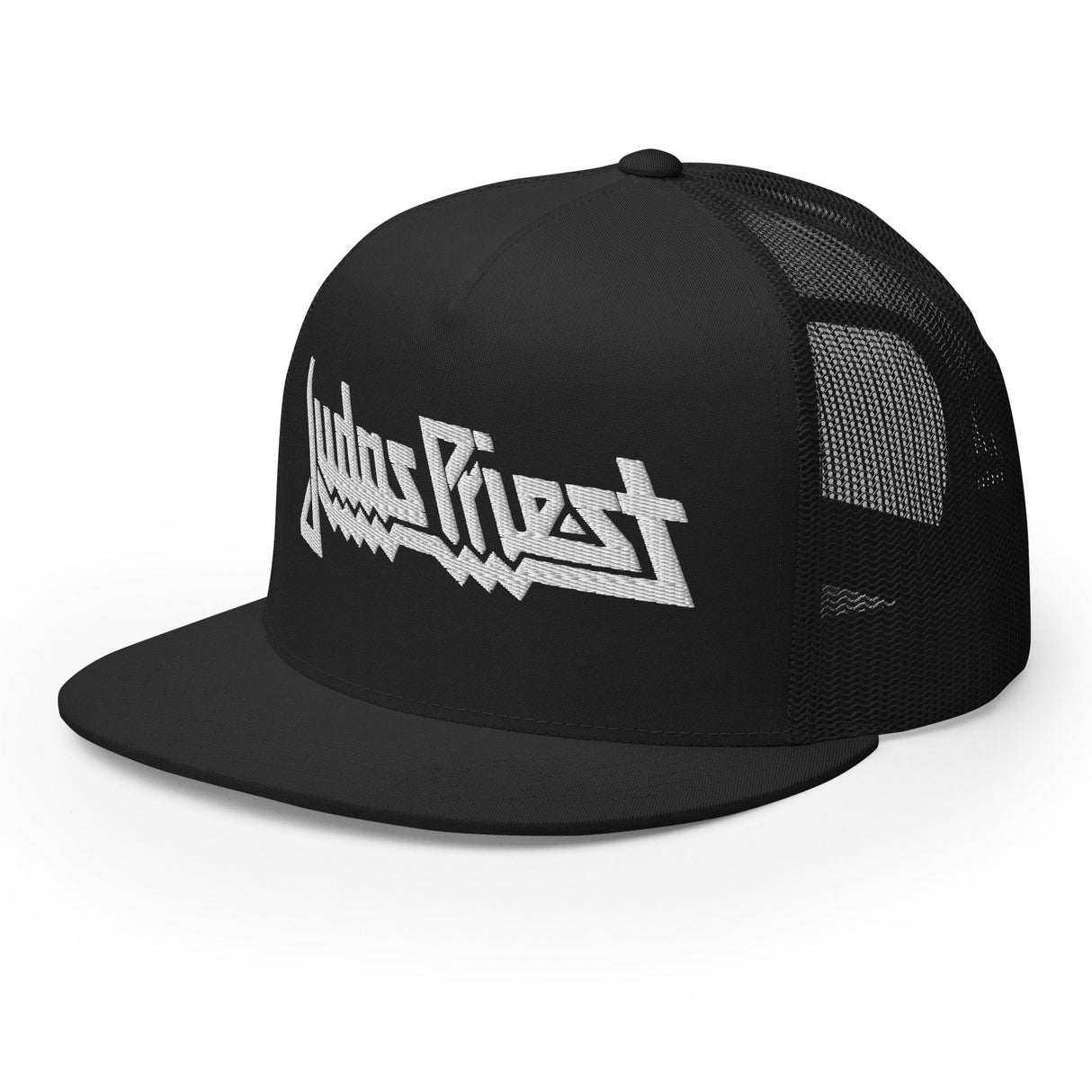 Judas Priest Electric White Logo Embroidered Trucker Hat ()