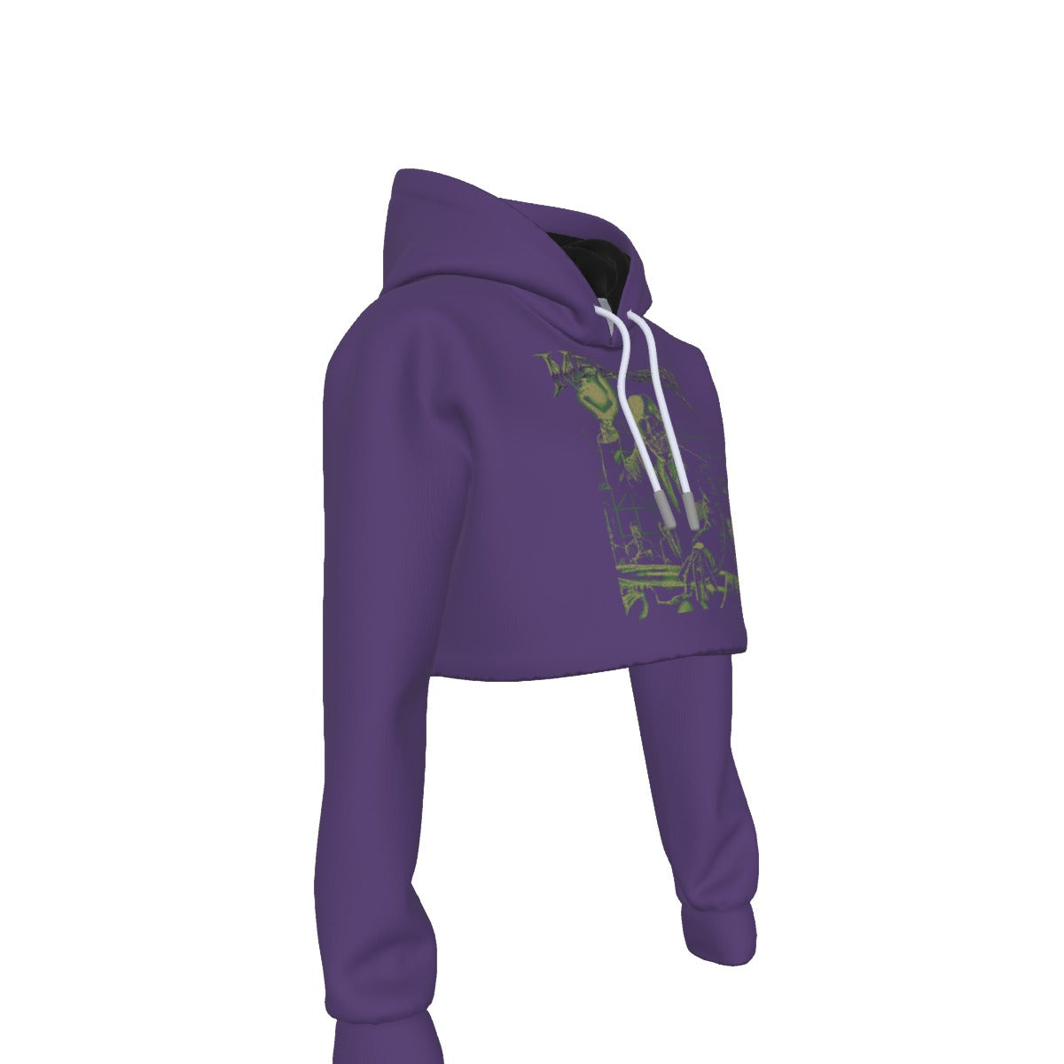 Megadeth Vic Suit Women's Cropped Hoodie [Apparel]