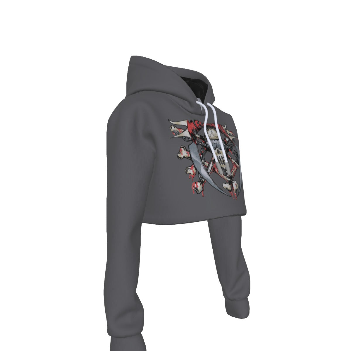 MERCHMOMENT Megadeth Vintage Blades Women's Cropped Hoodie [Apparel]