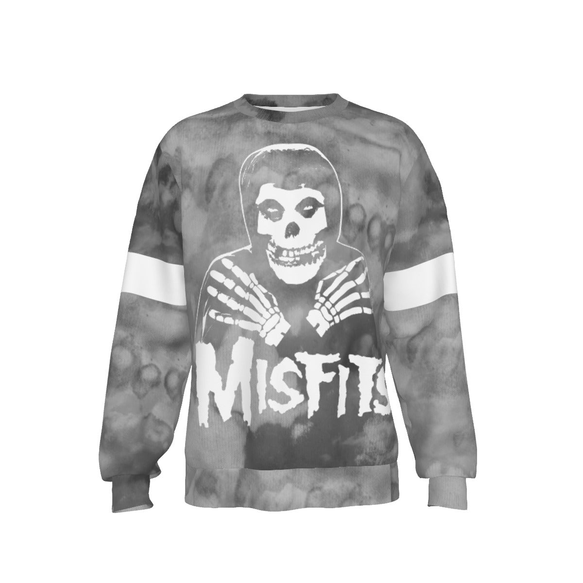MERCHMOMENT Misfits Folded Skull All Over Print Sweatshirt [Apparel]