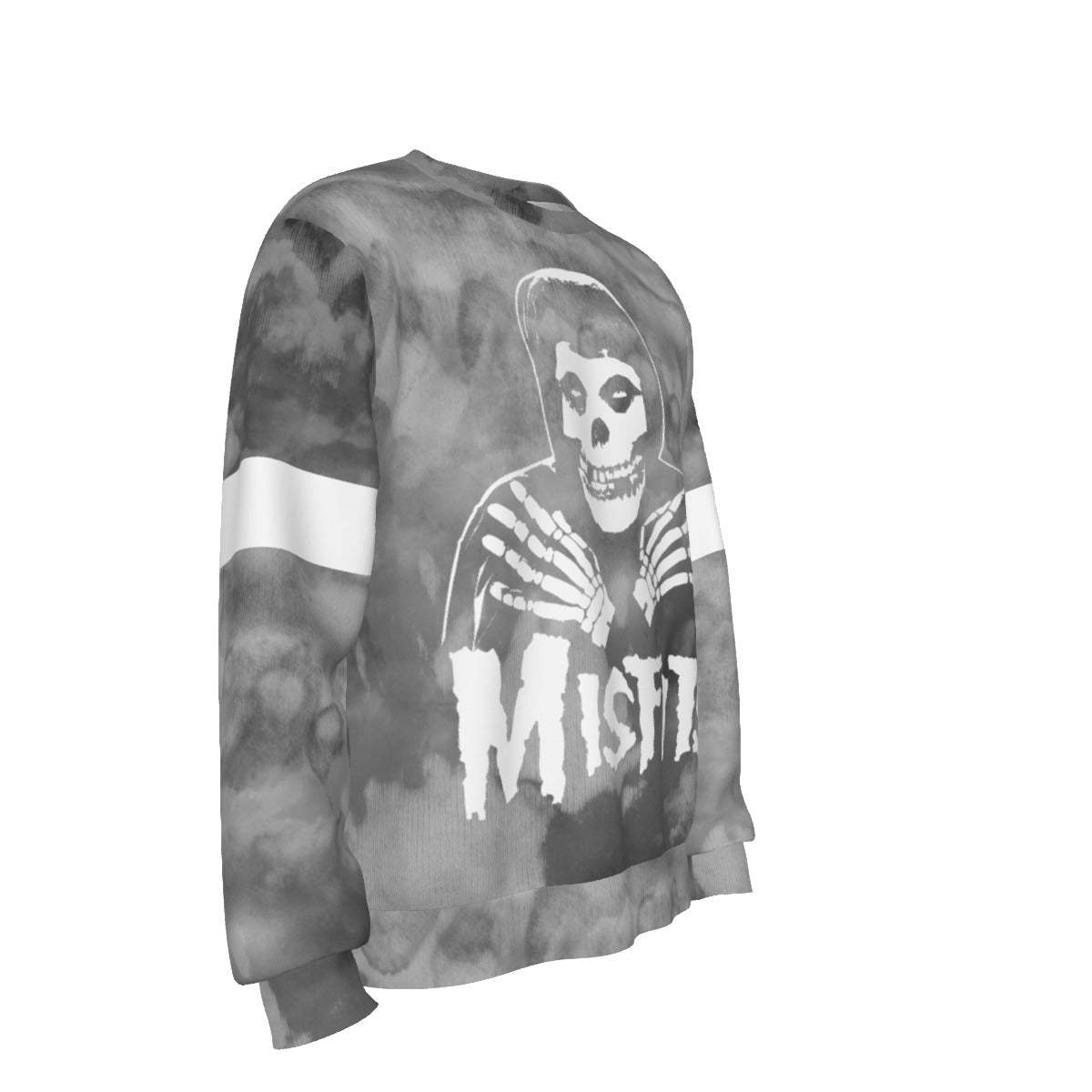 MERCHMOMENT Misfits Folded Skull All Over Print Sweatshirt [Apparel]