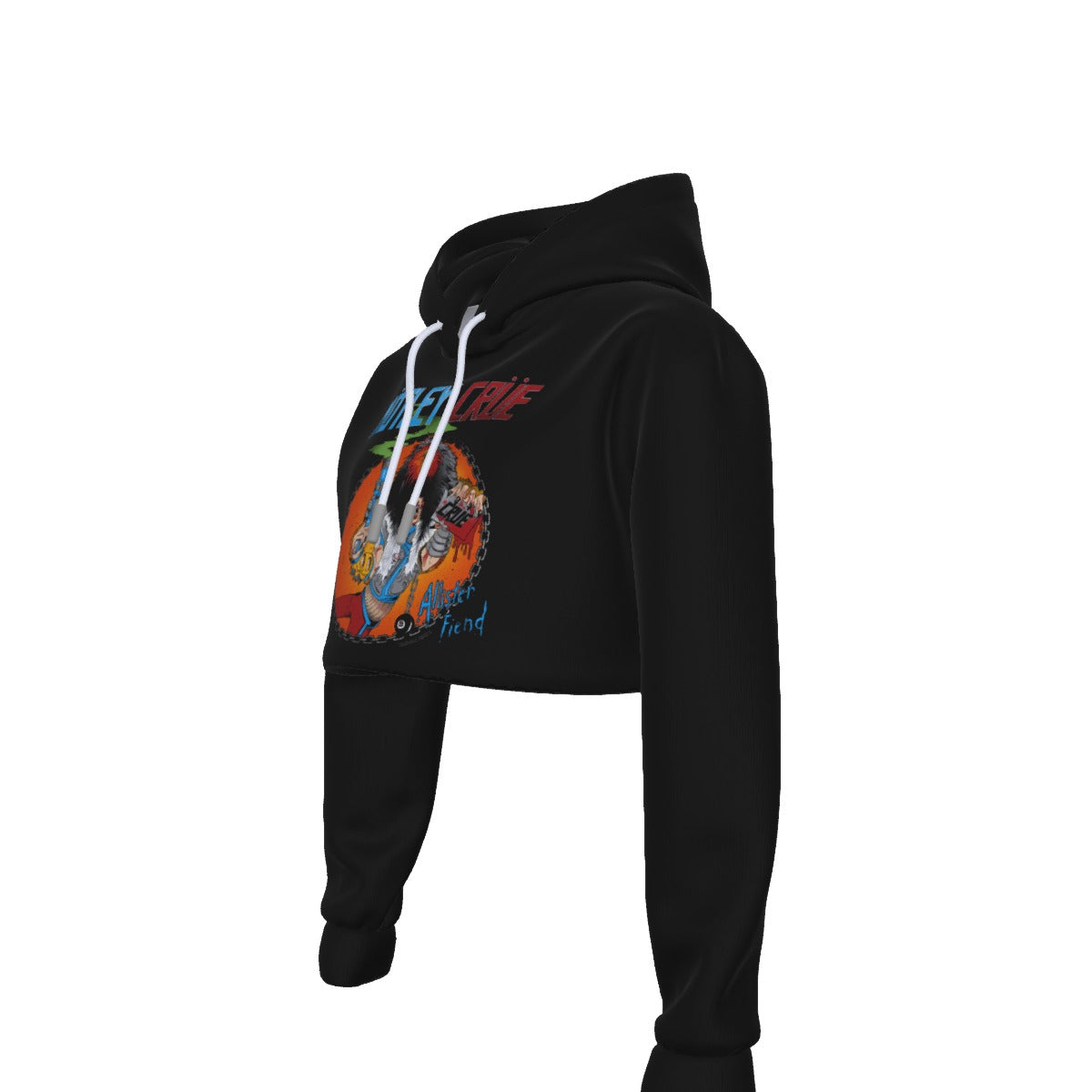 MERCHMOMENT Motley Crue Allister Fiend Women's Cropped Hoodie [Apparel]