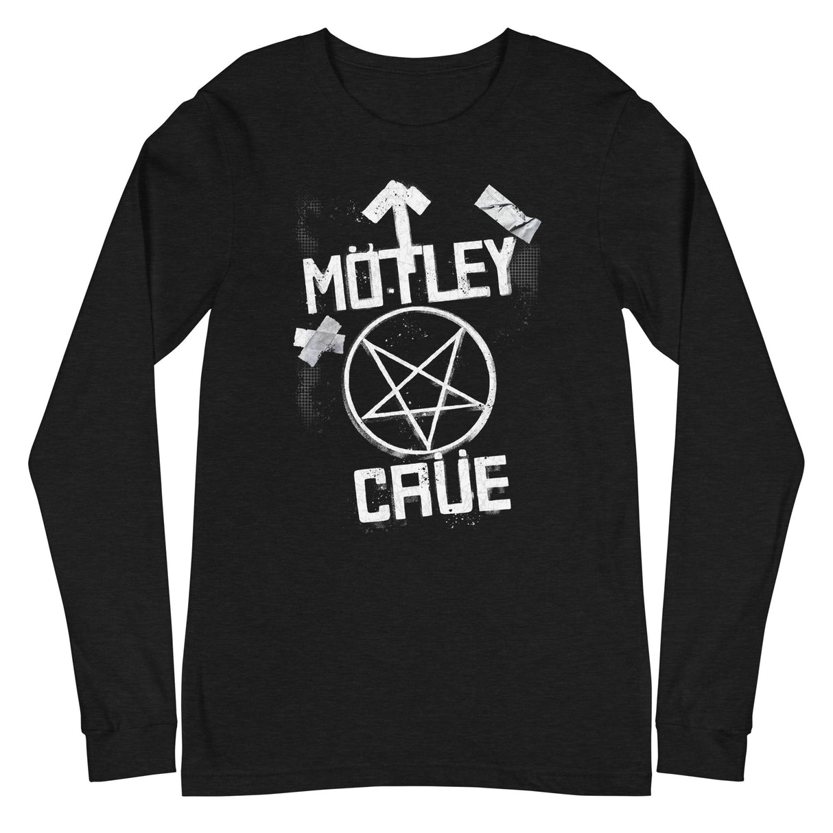 Motley Crue - Black and White Logo Long Sleeve T-Shirt ()