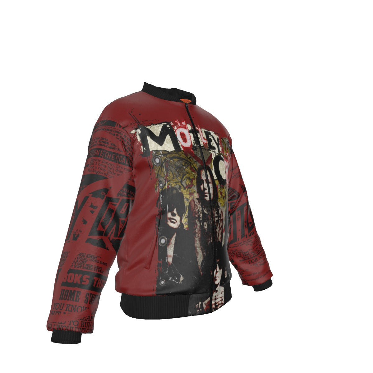 MERCHMOMENT Motley Crue Graffiti Bomber Jacket [Jacket]