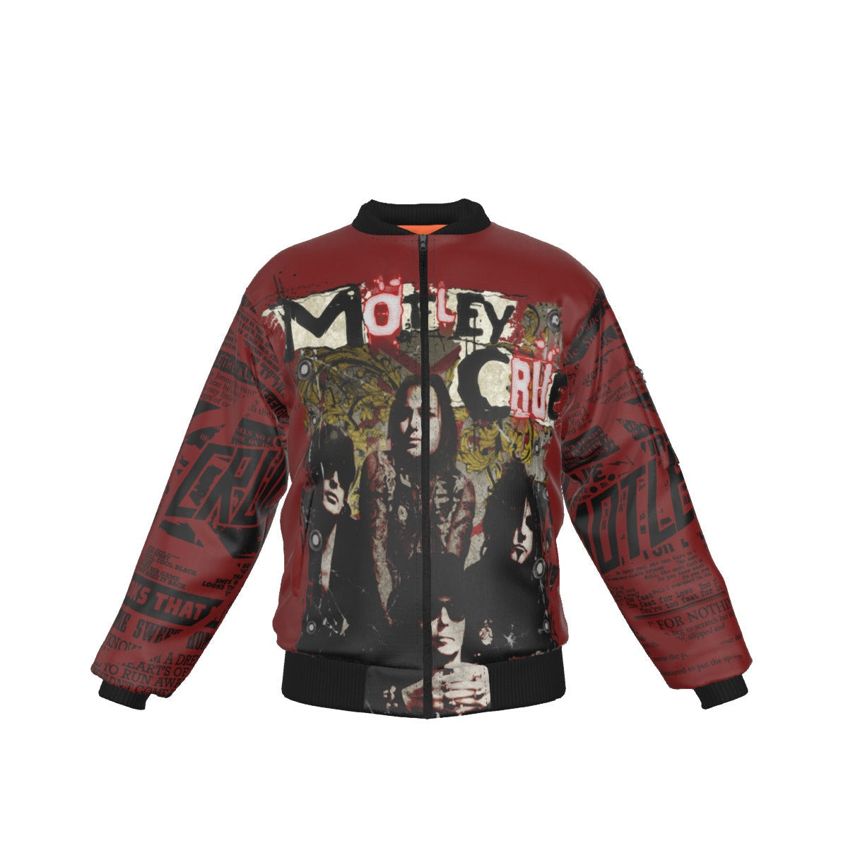 MERCHMOMENT Motley Crue Graffiti Bomber Jacket [Jacket]
