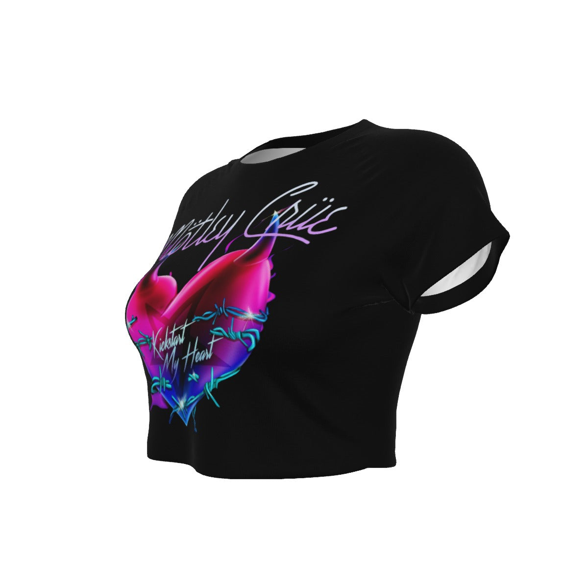 Motley Crue Kickstart My Heart Women's Crop Top ()