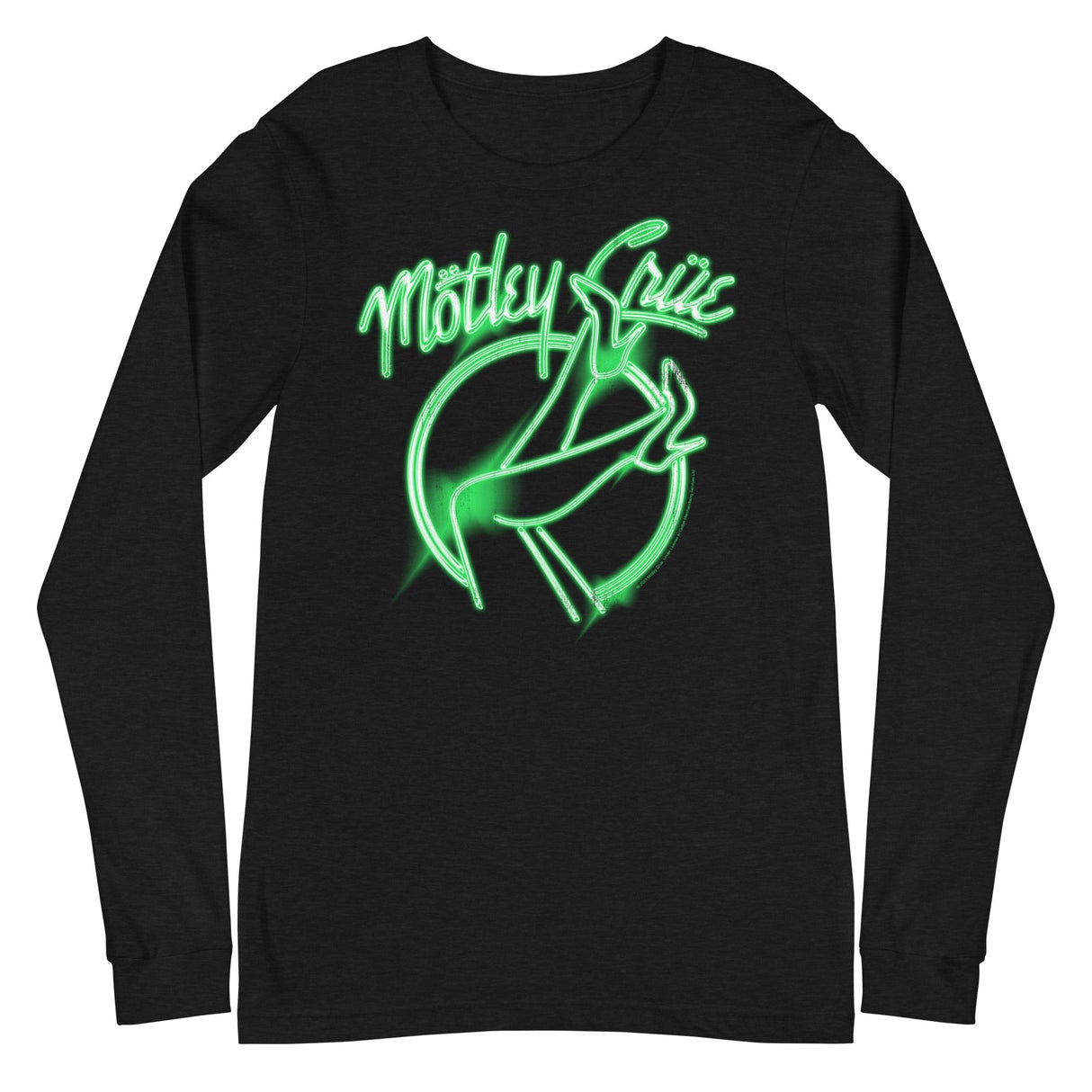 Motley Crue - Neon Green Girls Long Sleeve T-Shirt ()