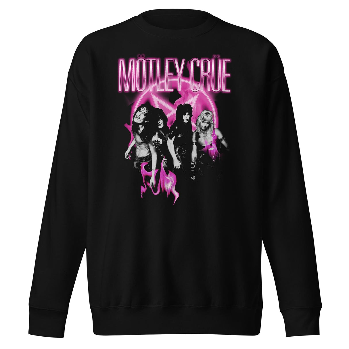 Motley Crue - Neon Pink Sweatshirt ()