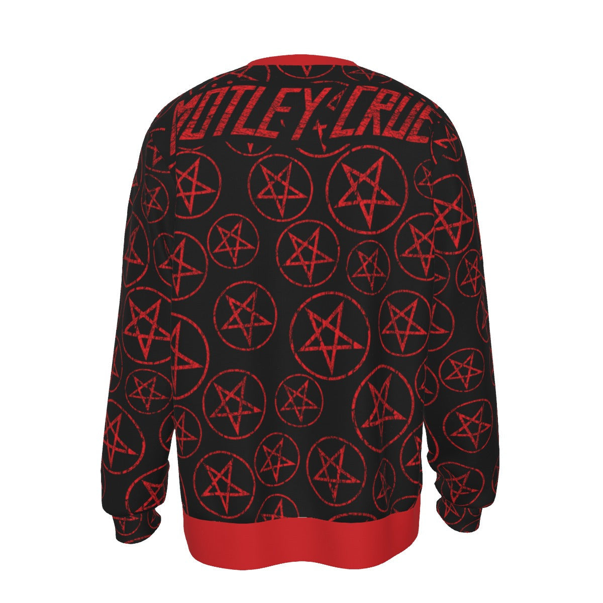 MERCHMOMENT Motley Crue Pentagram All Over Print Sweatshirt [Apparel]