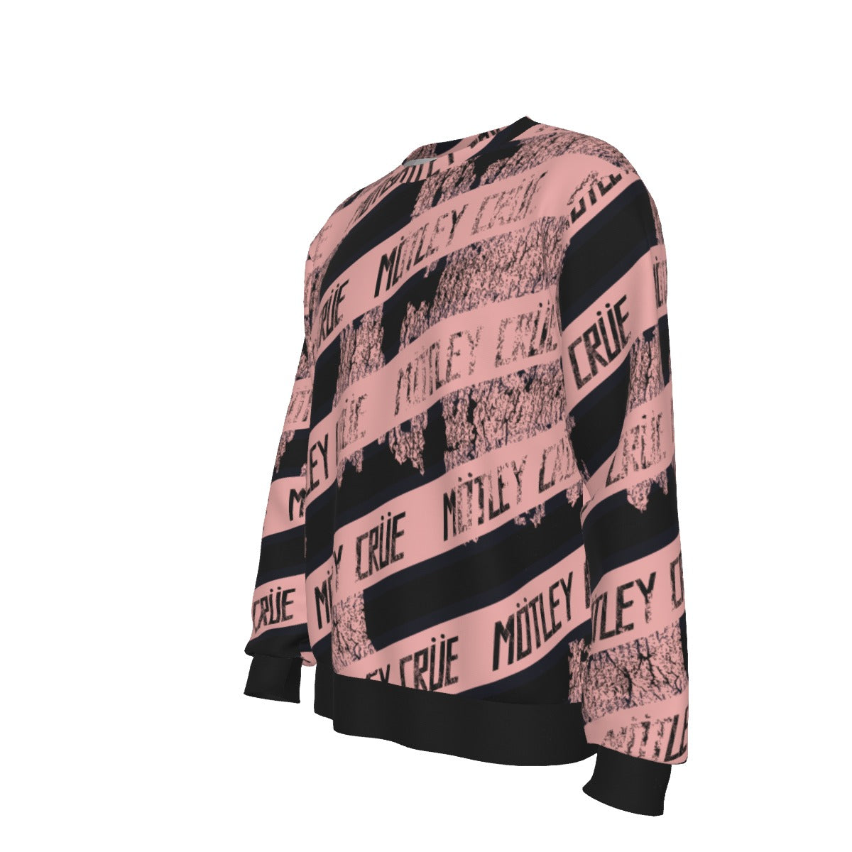 MERCHMOMENT Motley Crue Slanted All Over Print Sweatshirt [Apparel]