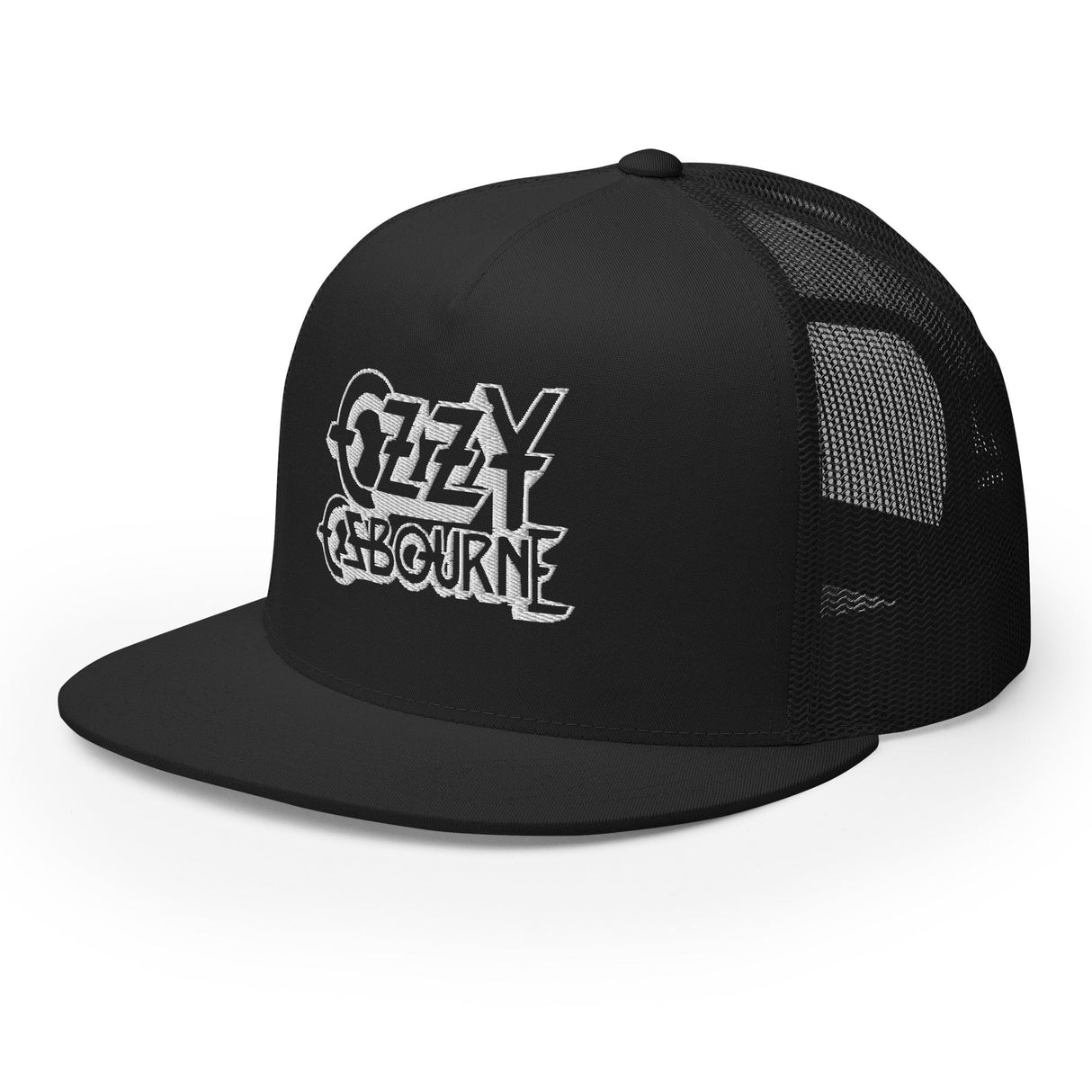 Ozzy Osborne White Logo Embroidered Trucker Hat ()