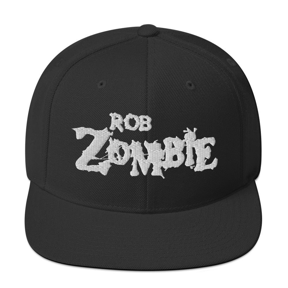 Rob Zombie Classic Logo Black Embroidered Snap Back Hat ()