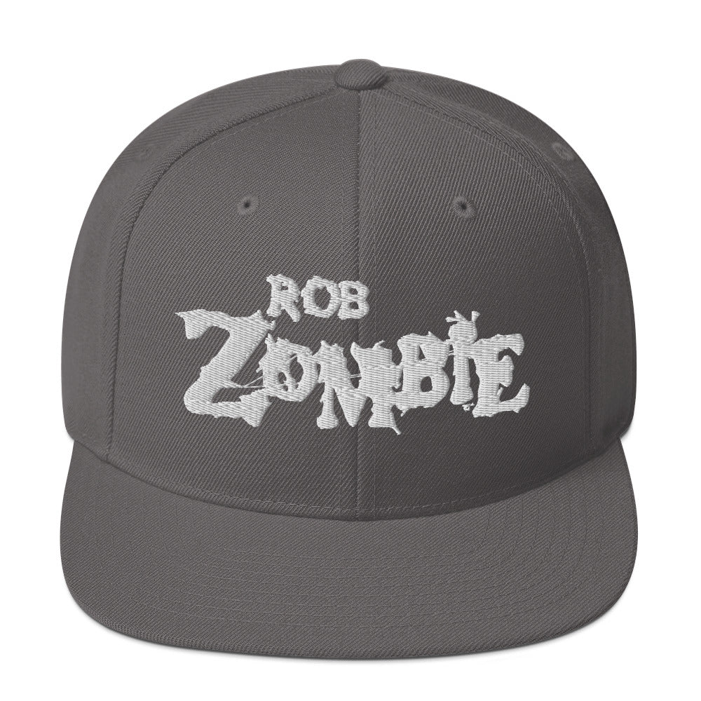 Rob Zombie Classic Logo Grey Embroidered Snap Back Hat ()