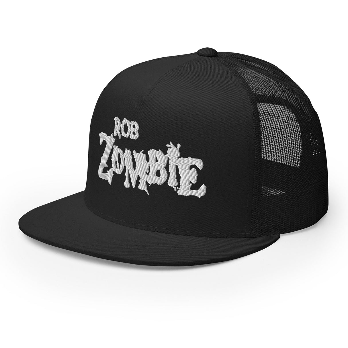 Rob Zombie White Logo Embroidered Trucker Hat ()