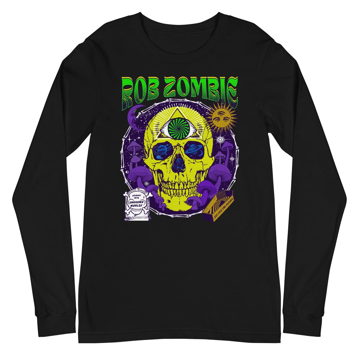 Rob Zombie - Yellow Skull Long Sleeve T-Shirt ()