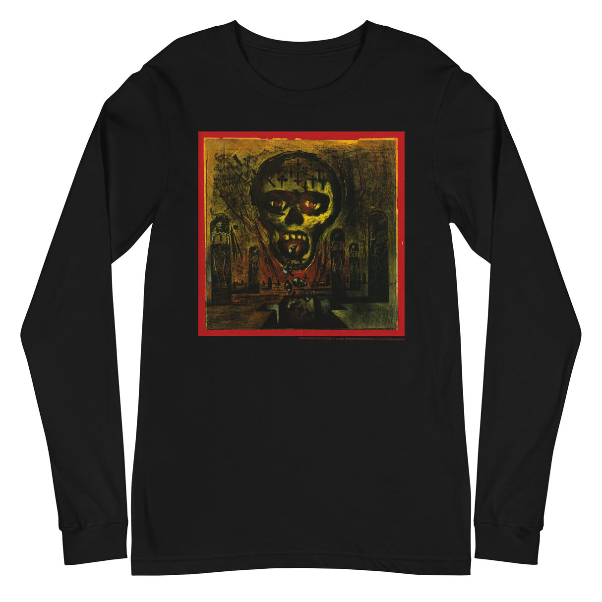 Slayer - Painted Skull Long Sleeve T-Shirt ()