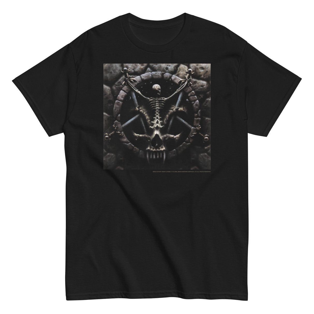 MERCHMOMENT Slayer - Skeleton Pentagram T-Shirt [Apparel]