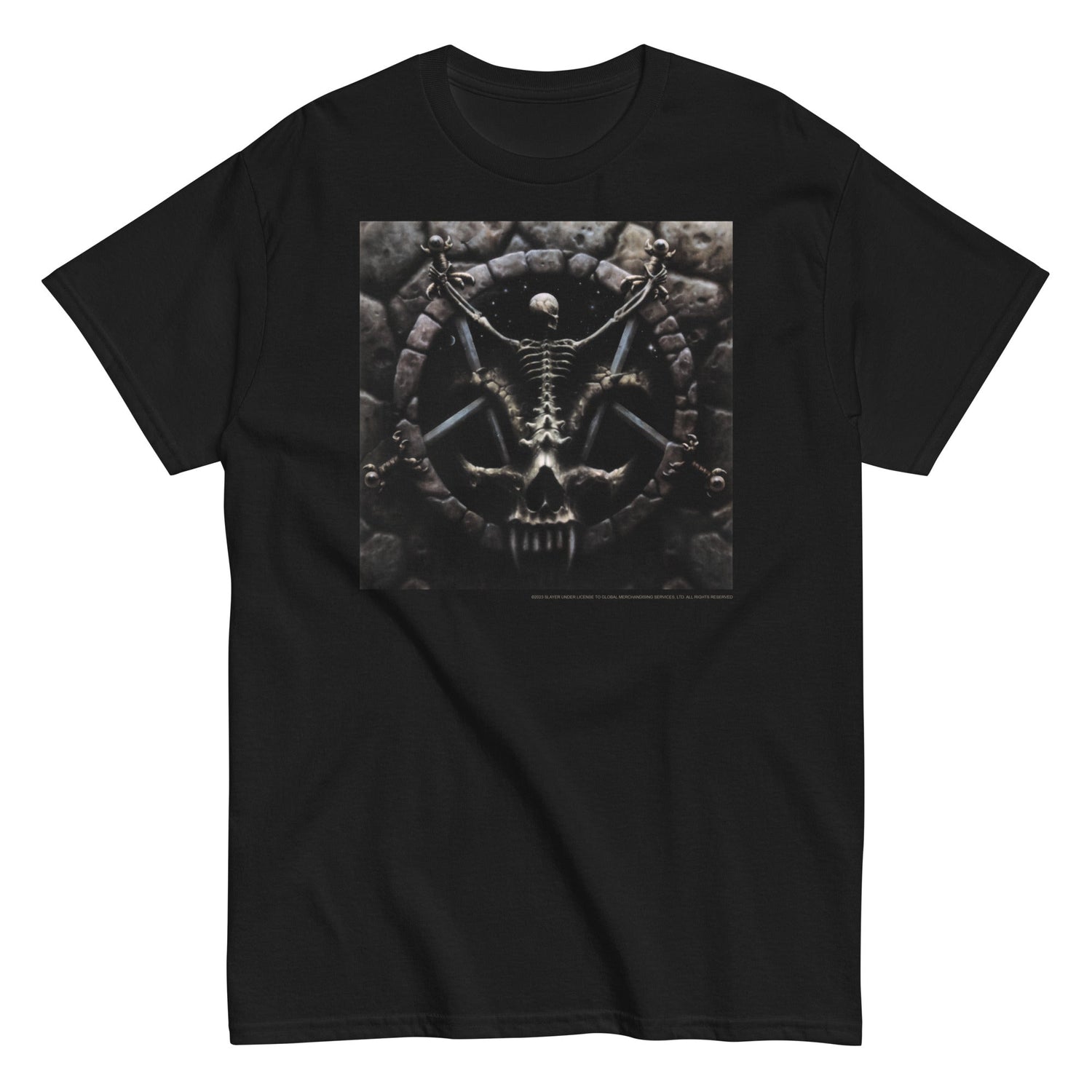 MERCHMOMENT Slayer - Skeleton Pentagram T-Shirt [Apparel]