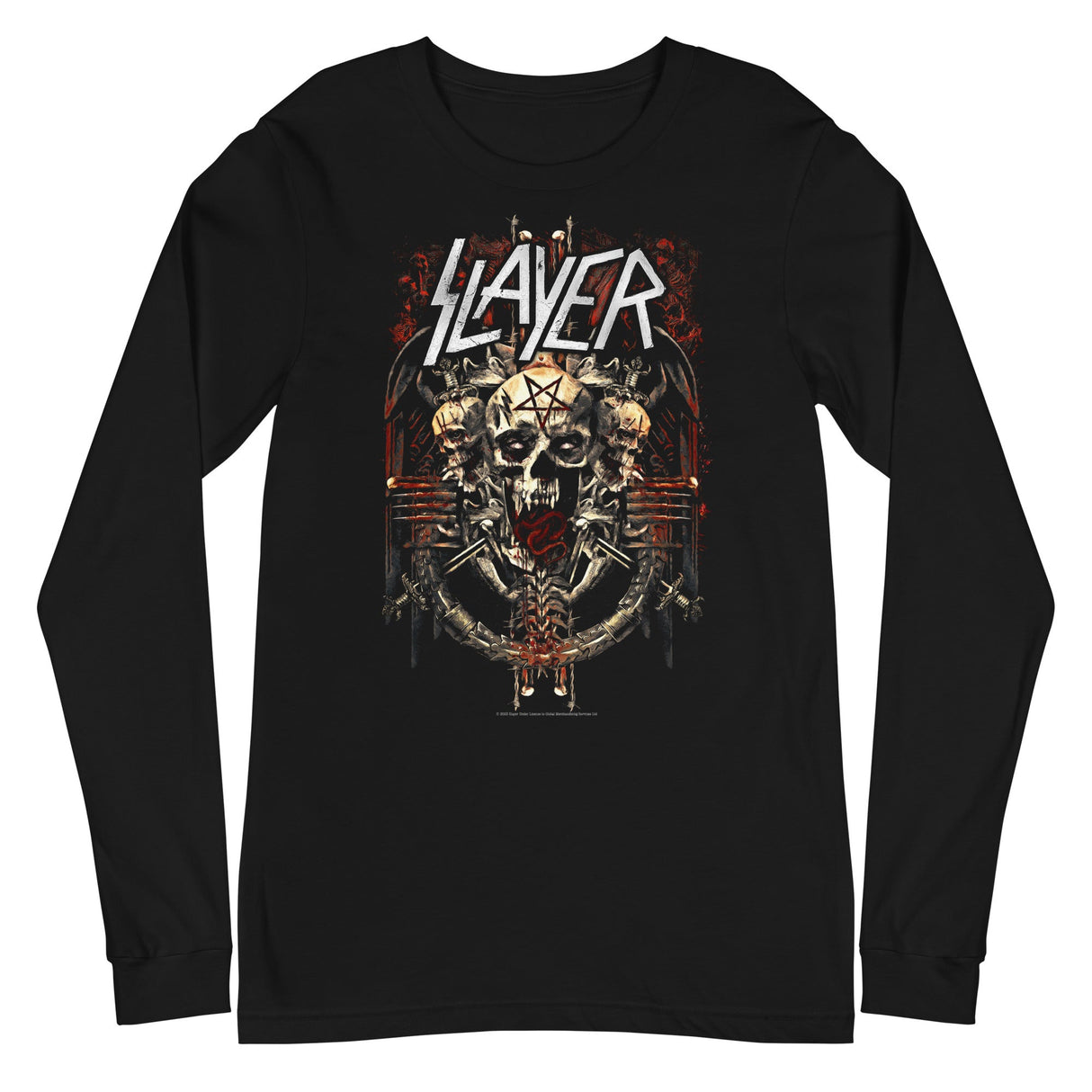 Slayer - Triple Skull Long Sleeve T-Shirt ()