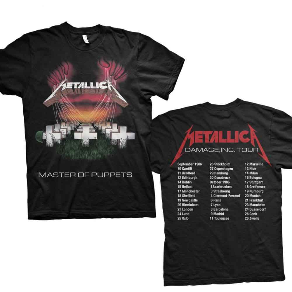 Metallica Master of Puppets Gira europea '86. [Camiseta]