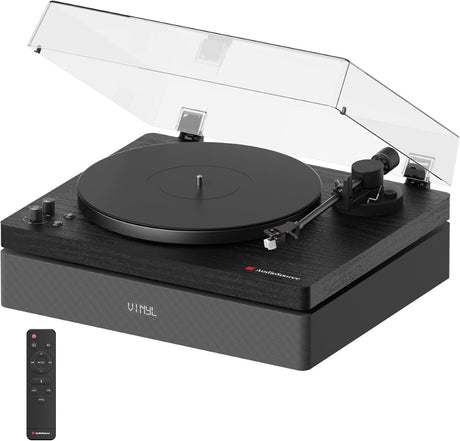 Monostereo One Stop - AudioSource Record Player, All-in-one Turntable with 2.1 Channel Built-in Speaker [Turntables]
