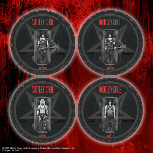 Super7 - Motley Crue - ReAction Figures Wv2 - Vince Neil (Shout At The Devil - Black & White) (Collectible, Action Figure) (Action Figure)