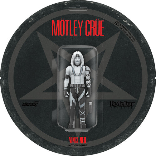 Super7 - Motley Crue - ReAction Figures Wv2 - Vince Neil (Shout At The Devil - Black & White) (Collectible, Action Figure) (Action Figure)