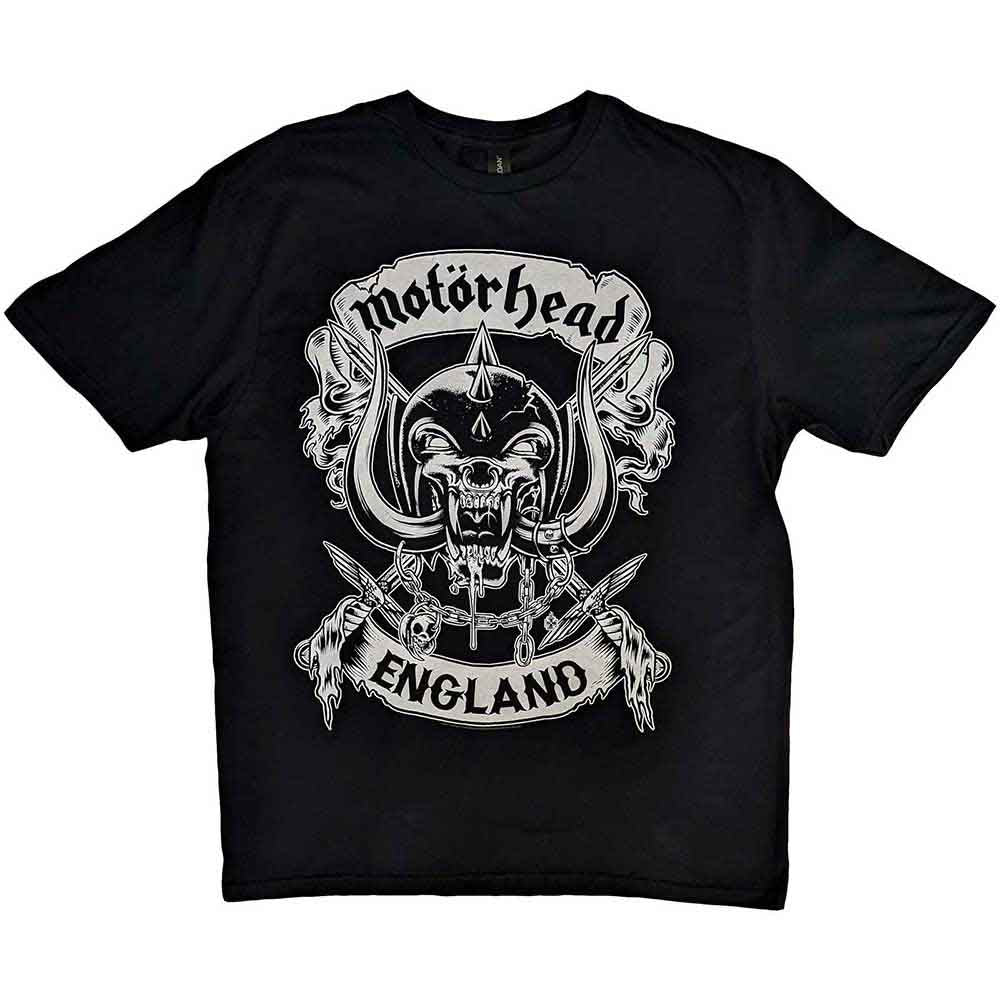 Camiseta con el escudo de Inglaterra de las espadas cruzadas de Motörhead