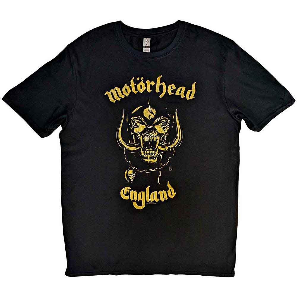 Camiseta clásica de Inglaterra de Motörhead dorada