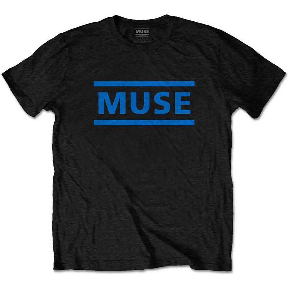 Camiseta con el logotipo azul oscuro de Muse