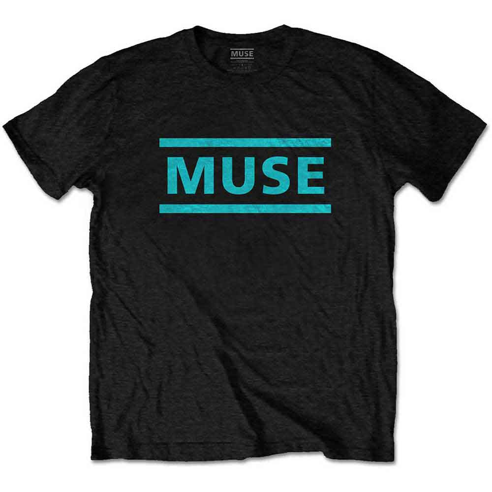 Camiseta con el logotipo azul claro de Muse