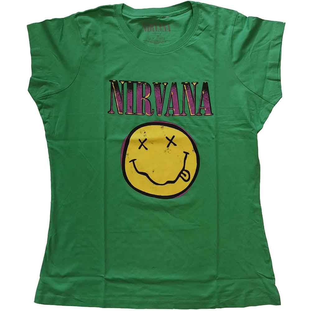 Nirvana Xerox Happy Face Pink [Short Sleeve Tee]