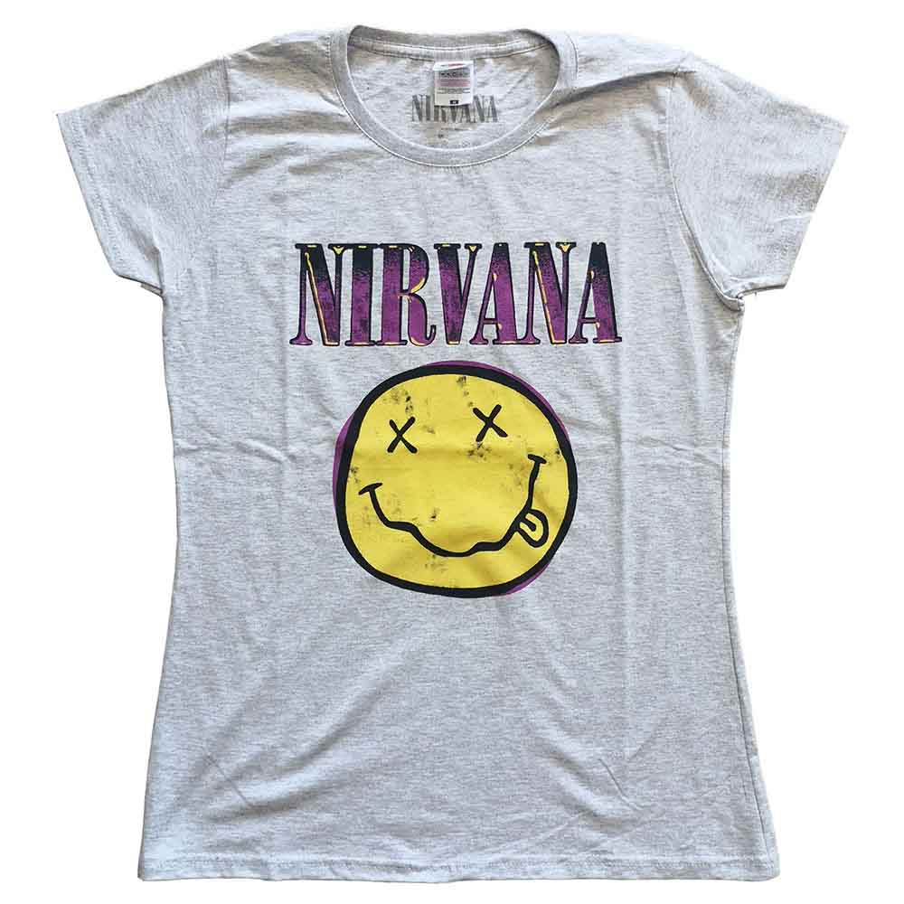 Nirvana Xerox Happy Face Pink [Short Sleeve Tee]