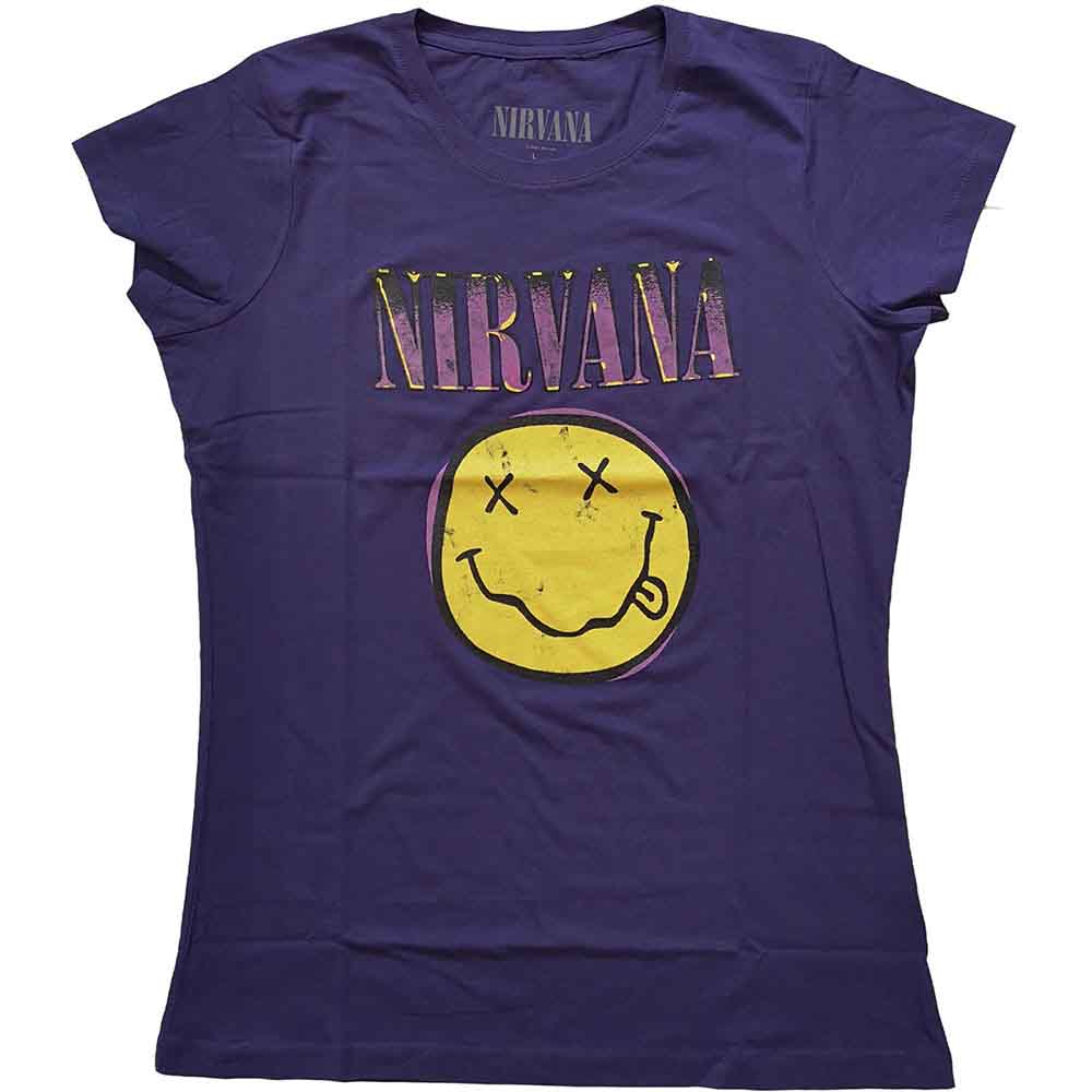 Nirvana Xerox Happy Face Pink [Short Sleeve Tee]