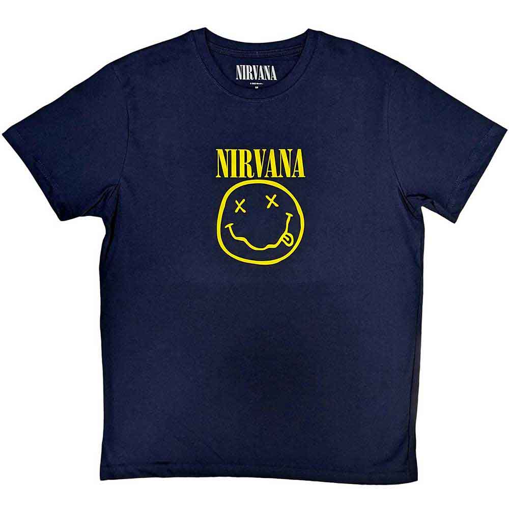 Camiseta con cara feliz amarilla de Nirvana