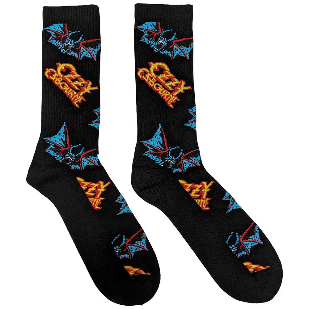 Ozzy Osbourne Logos & Bats [Socks]