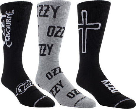 Ozzy Osbourne - Perri's - Ozzy Osbourne - Crew Socks (3 Pack Collector Guitar Shape Tin) (Large Item, Socks, 3 Pack) [Socks]
